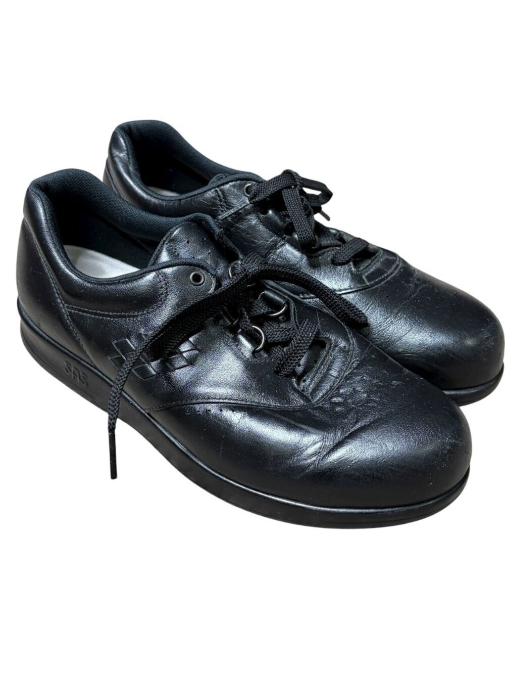 SAS Tri Pad Comfort Womens 8.5 M Oxfords Black Leather Casual Narrow Shoes
